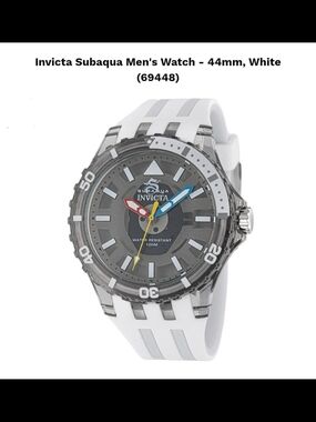 Invicta Men's White and Gray Subaqua Swim Watch with Colorful Hands